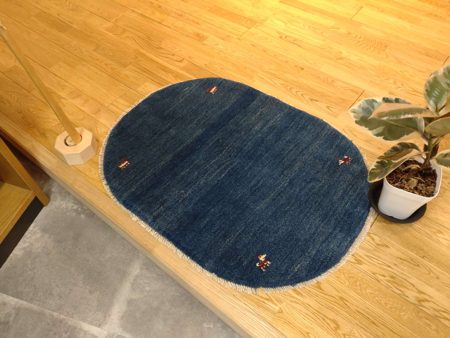 ウールギャベ 手織り 120×180cm センターラグサイズ 新品未使用